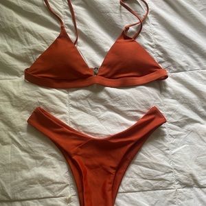 Burnt orange bikini, never worn tags cut off